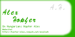 alex hopfer business card